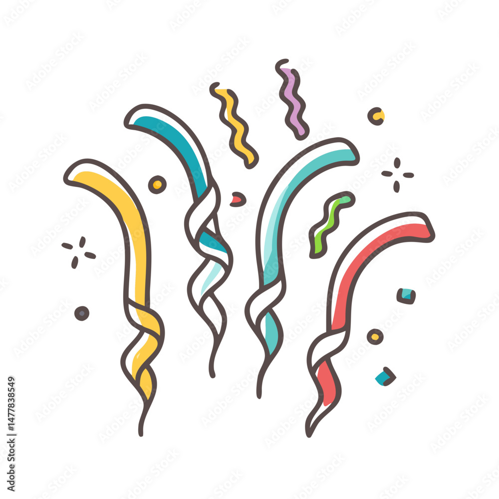 streamers with confetti icon, streamers with confetti vector illustration-simple illustration of streamers with confetti, perfect for streamers with confetti logos and icons streamers with confetti icon, streamers with confetti vector illustration-simple illustration of streamers with confetti, perfect for streamers with confetti logos and icons