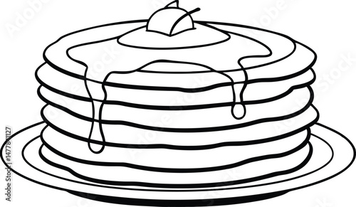 Pancakes Stack with Syrup