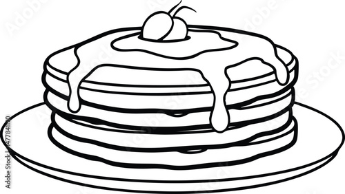 Pancakes Stack with Syrup