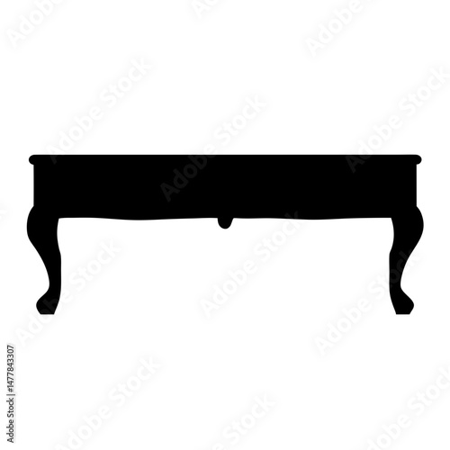 sideboard vector silhouette icon - perfect for furniture icons, decals, or SVG crafts.
