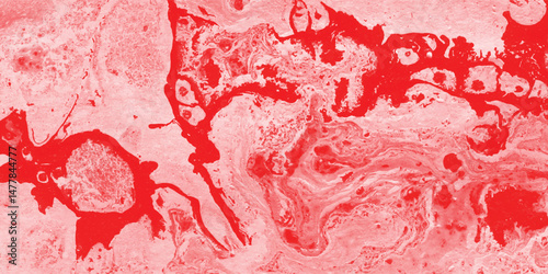 Abstract watercolor texture with red grunge effect creating a brush strokes design for decorative background