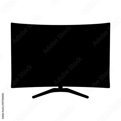 smart tv iconvector silhouette icon - perfect for electronics-themed crafts, decals, or SVG projects.