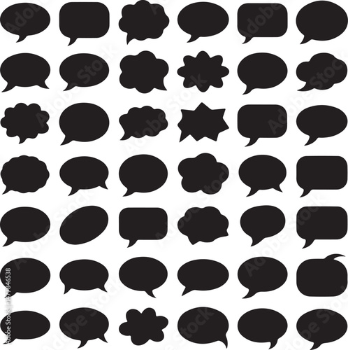 Speech bubble set talk bubble cloud speech bubbles collection vector