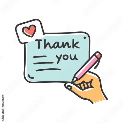 thank you note for customers icon, thank you note for customers vector illustration-simple illustration of thank you note for customers, perfect for thank you note for customers logos and icons