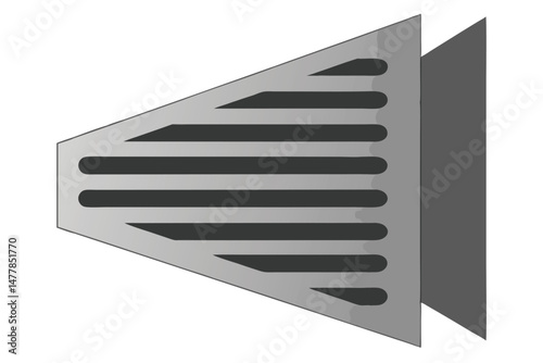 This 3D technology illustration set features a black computer mouse alongside a black and white paper with a paper clip, embodying a blend of business equipment and design elements