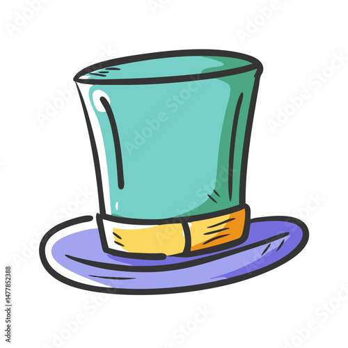 top hat icon, top hat vector illustration-simple illustration of top hat, perfect for top hat logos and icons