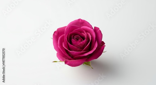 Single vivid pink rose
