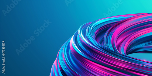 Vibrant swirling neon light abstract background