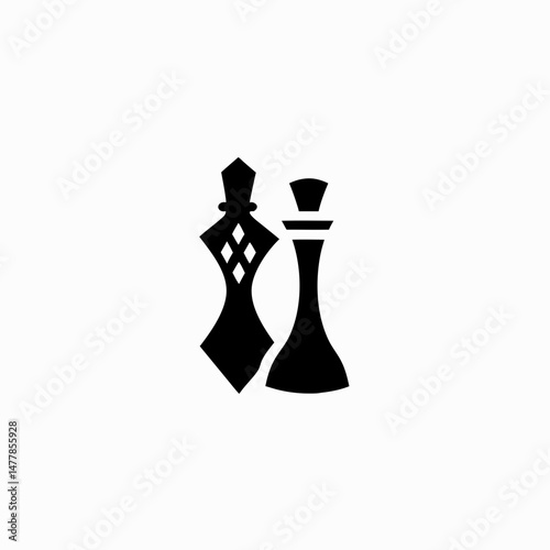 Strategic Chess Piece Icon for Game and Intelligence Design