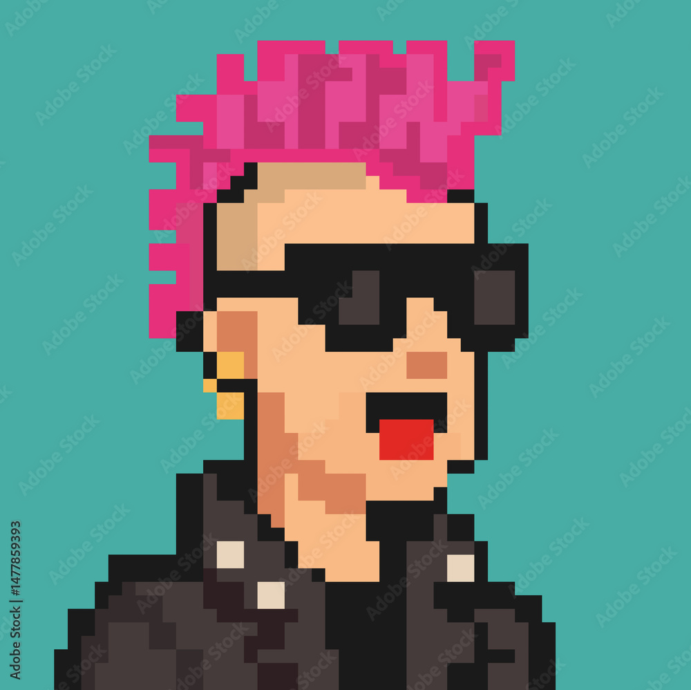 Fototapeta premium Web Cyber Punk Pixel