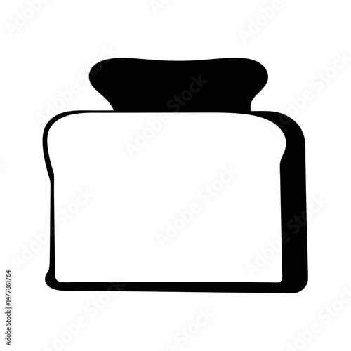 toastervector silhouette icon - perfect for electronics-themed crafts, decals, or SVG projects.