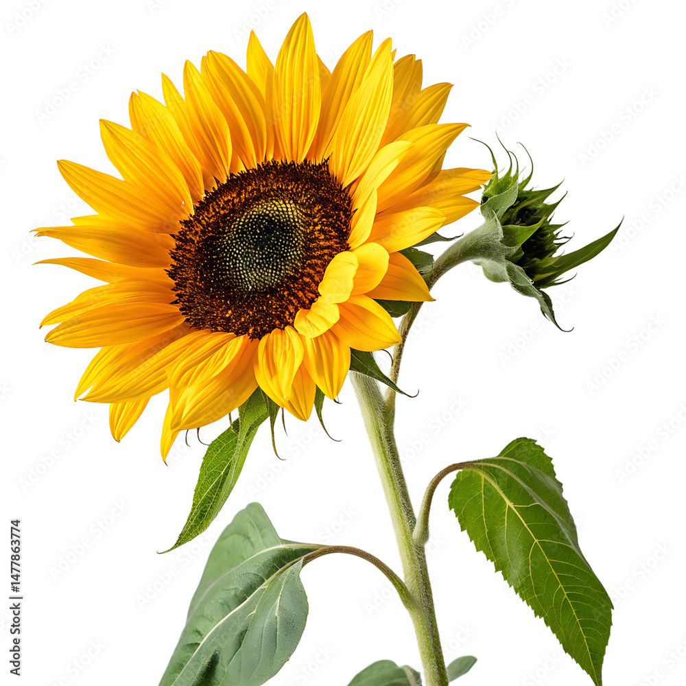 Fototapeta premium sunflower isolated on white background