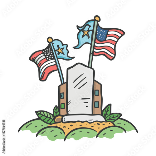 veterans memorial icon, veterans memorial vector illustration-simple illustration of veterans memorial, perfect for veterans memorial logos and icons