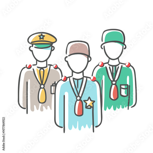 veterans with medals icon, veterans with medals vector illustration-simple illustration of veterans with medals, perfect for veterans with medals logos and icons