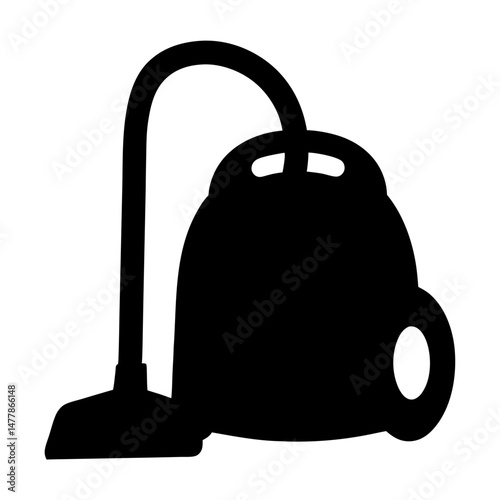 vacuum cleanervector silhouette icon - perfect for electronics-themed crafts, decals, or SVG projects.