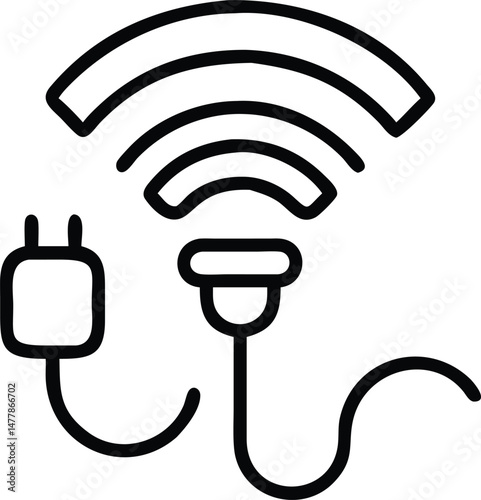 This 3D vector design shows a common wifi icon, a web symbol for wireless internet connection and communication technology, often used as a sign for available network signal or a hotspot