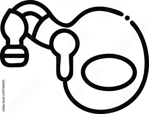 A stethoscope, a vital medical tool for doctors, rests on a plain white background, ready for listening to sounds of health