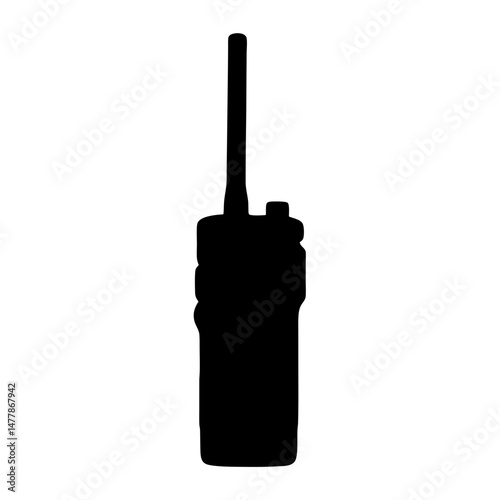 walkie talkievector silhouette icon - perfect for electronics-themed crafts, decals, or SVG projects.