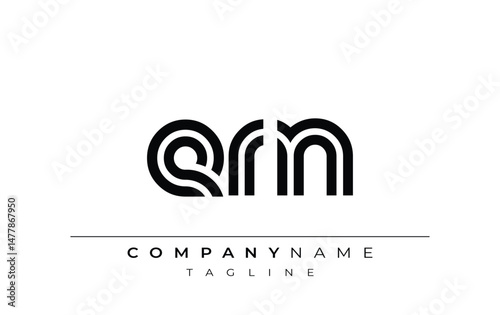 ERN Creative Unique Modern Letter Logo Design. Stylized logo featuring a unique letter design, presenting abstract minimalist aesthetics and modern appeal.
