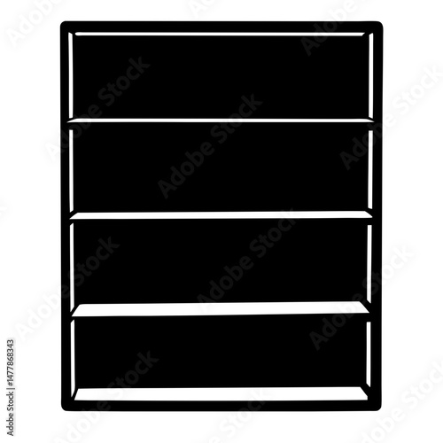 wall shelf vector silhouette icon - perfect for furniture icons, decals, or SVG crafts.