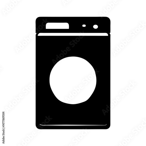 washing machinevector silhouette icon - perfect for electronics-themed crafts, decals, or SVG projects. photo