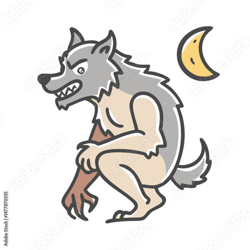 werewolf icon, werewolf vector illustration-simple illustration of werewolf, perfect for werewolf logos and icons