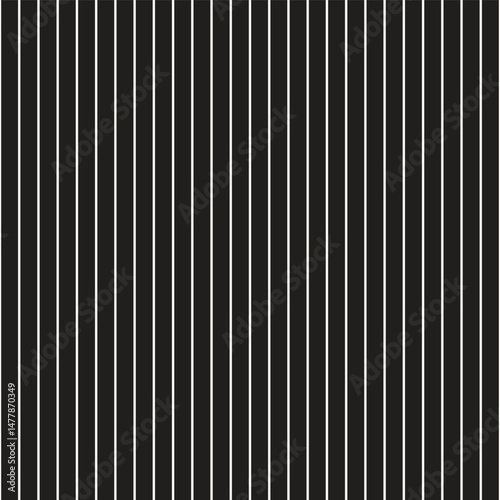 Vertical Thin Stripes Seamless Vector Pattern Classic Elegant Black And White Pinstripe Background 