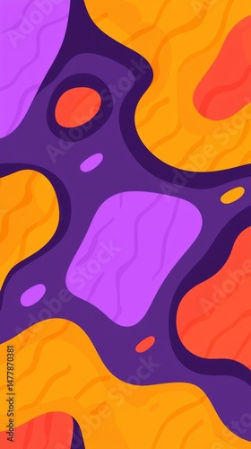Modern abstract background design featuring fluid shapes, dynamic curves, and a vibrant color palette with wavy textures for creative projects.