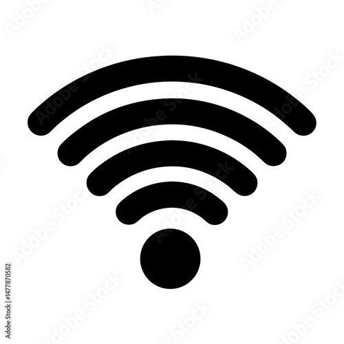 wi fi signal iconvector silhouette icon - perfect for electronics-themed crafts, decals, or SVG projects.
