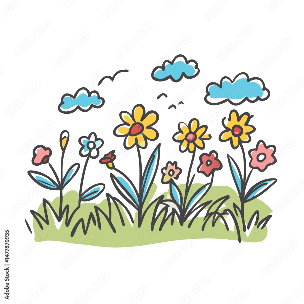 wildflower field icon, wildflower field vector illustration-simple illustration of wildflower field, perfect for wildflower field logos and icons wildflower field icon, wildflower field vector illustration-simple illustration of wildflower field, perfect for wildflower field logos and icons