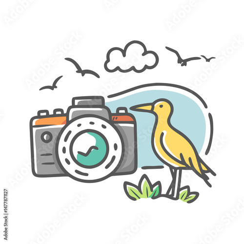 wildlife photography icon, wildlife photography vector illustration-simple illustration of wildlife photography, perfect for wildlife photography logos and icons