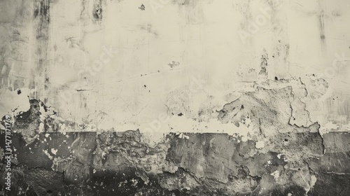 black and white tintype of a white wall, close up of wall without floor 
