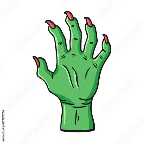 witch s green hand icon, witch s green hand vector illustration-simple illustration of witch s green hand, perfect for witch s green hand logos and icons