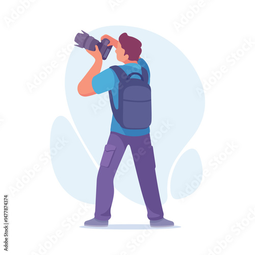 A talented and passionate photographer capturing beautiful moments using a camera