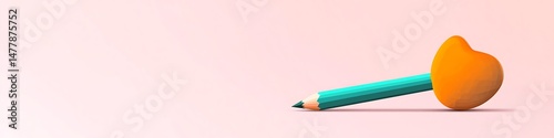 Playful orange and teal vector brand icon for a creative company on a light pink solid background