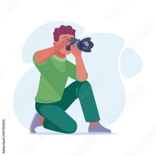 A skilled photographer is dedicated to capturing beautiful and meaningful moments with a camera