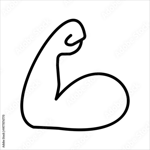 Strong hand Icon. Symbol isolated white background. vector illustration. color editable.