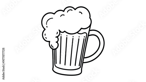 Pint of Beer with Foam