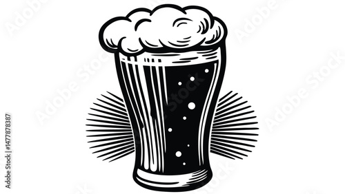 Pint of Beer with Foam