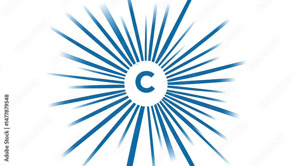 Obraz premium Abstract design with radiating lines