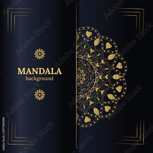 Ornamental Gold Mandala Background – Vector Download