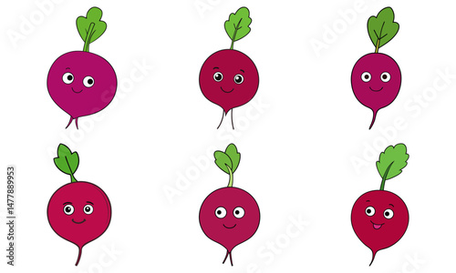 Beet cartoon vector