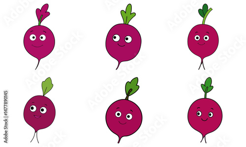 Beet cartoon vector