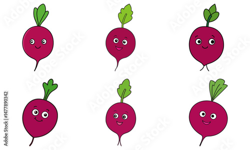 Beet cartoon vector