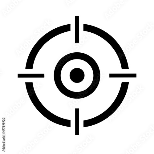 Target or Focus Icon Representing Precision and Targeting Accuracy