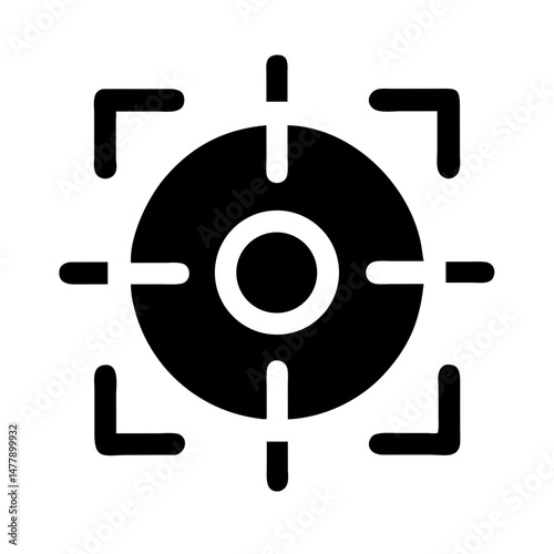 Target or Focus Icon Representing Precision and Targeting Accuracy