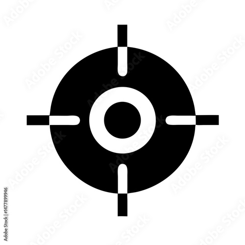 Target or Focus Icon Representing Precision and Targeting Accuracy