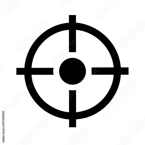 Target Reticle Icon Representing Precision and Targeting Accuracy