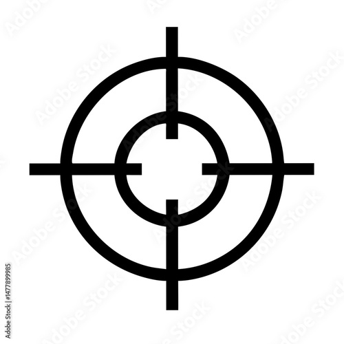 Target Reticle Icon Representing Precision and Targeting Accuracy