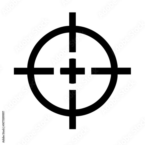 Target Reticle Icon Representing Precision and Targeting Accuracy